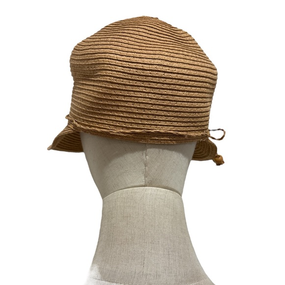 AUGUST FOREVER CLASSIC WOVEN FRAMER SUN HAT W WOODEN BEAD DETAILS FARMHOUSE OS - Picture 5 of 11